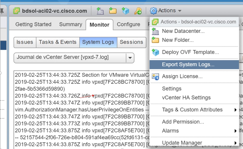 VC System Logs