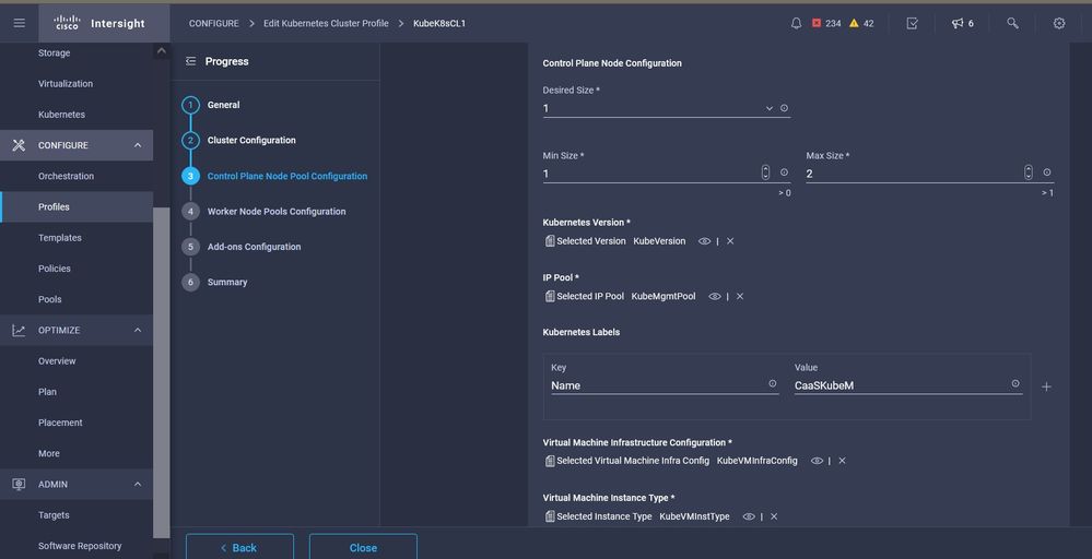 Master Node Configuration