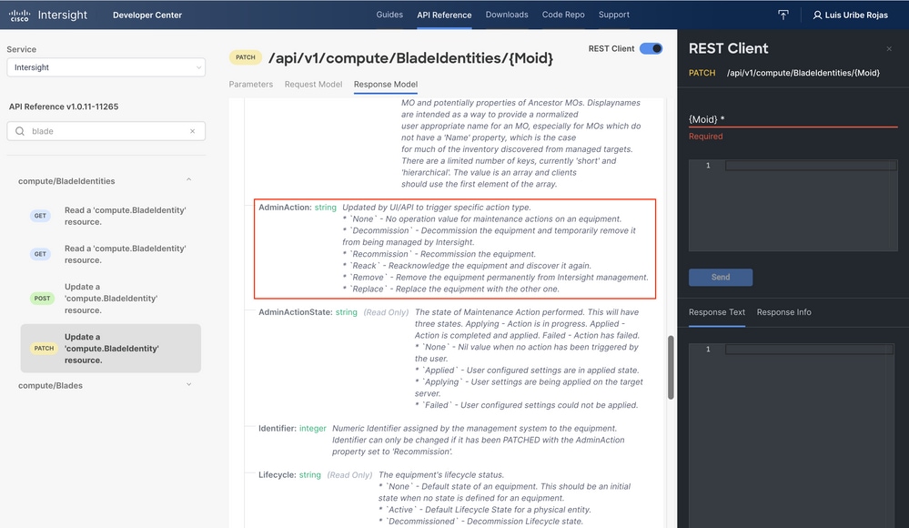 Update a compute.Blades identity resource