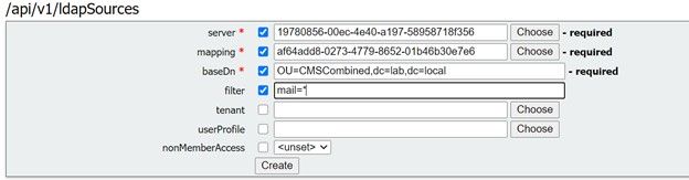 CMS LDAP統合：データを使用した新しいLDAPソースの作成