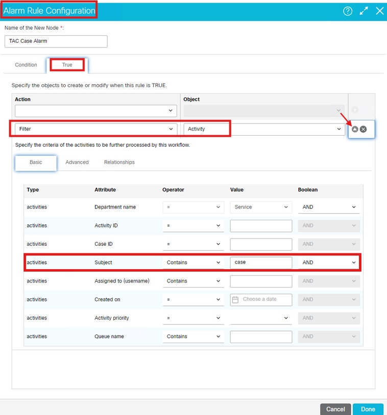 Configure Alarm Workflow Configuration