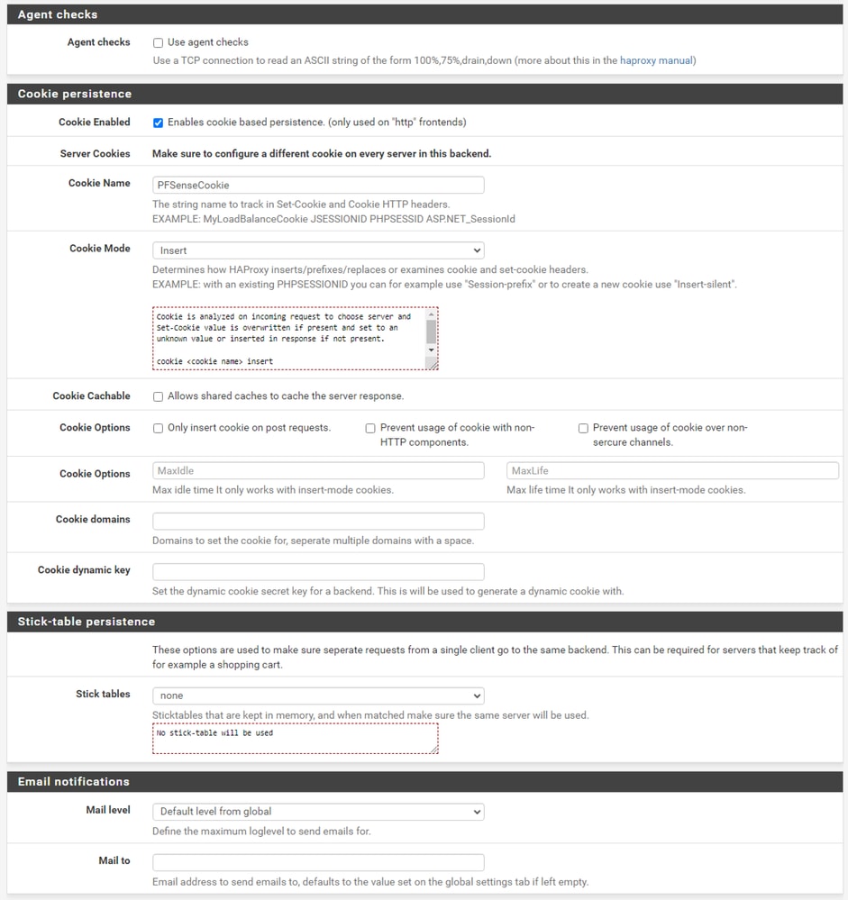 HAProxy Backend - Cookie Persistence