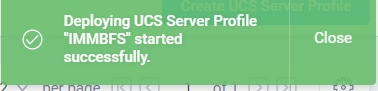 Configure IMM - Service profile deployment in progress