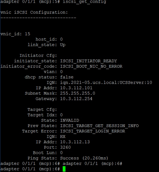 Troubleshoot isci boot on UCS - Target login error