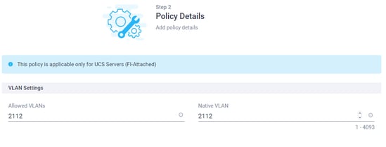 Configure IMM - Add allowed vlans to network group policy