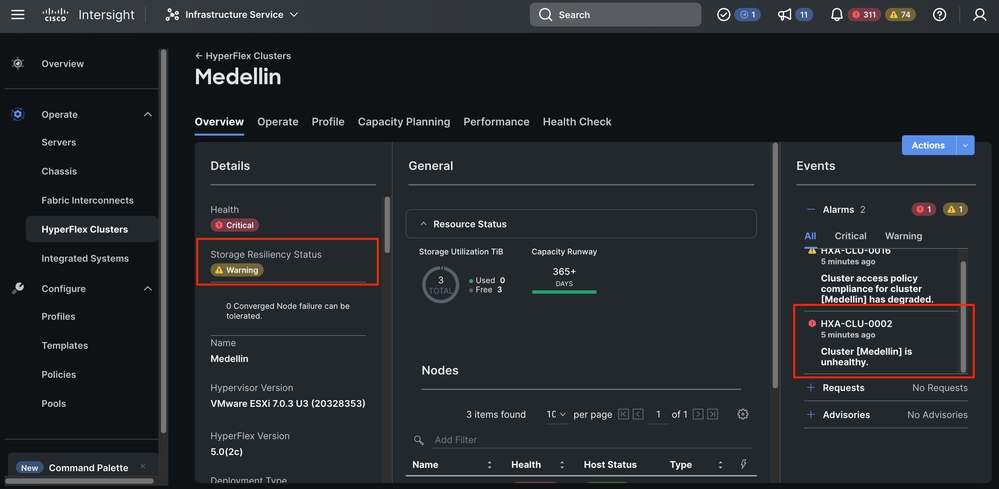 Node offline cluster unhealthy edited