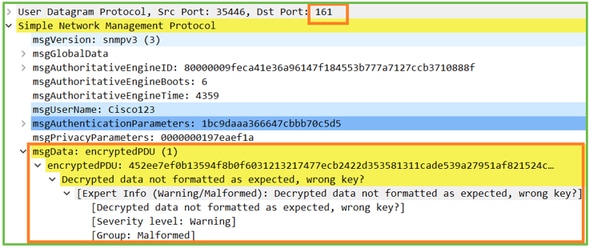 FTD SNMP – Échec du déchiffrement Wireshark