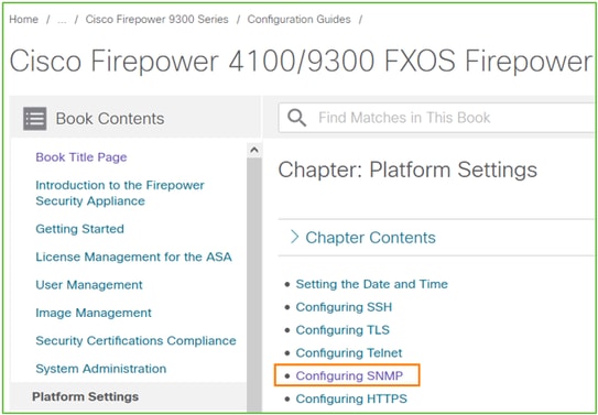 FTD SNMP - Locate SNMP documents - FXOS SNMP Configuration Guide