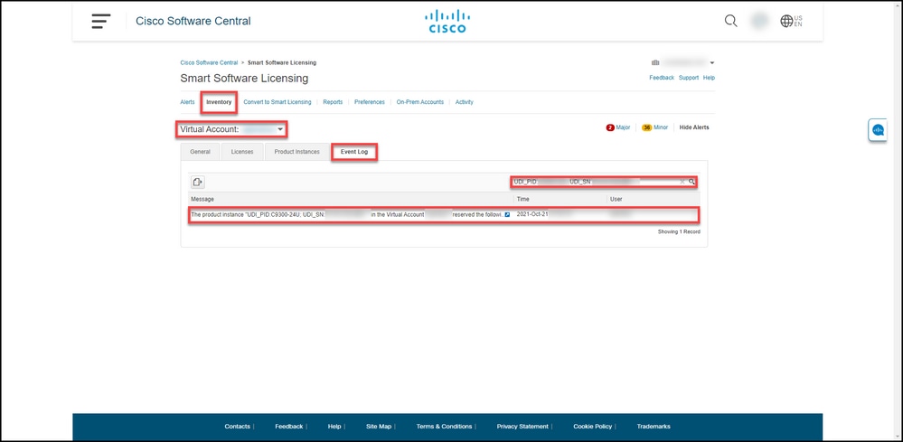 Rehosting licenses from failed product - Verify successful rehost in Event Log