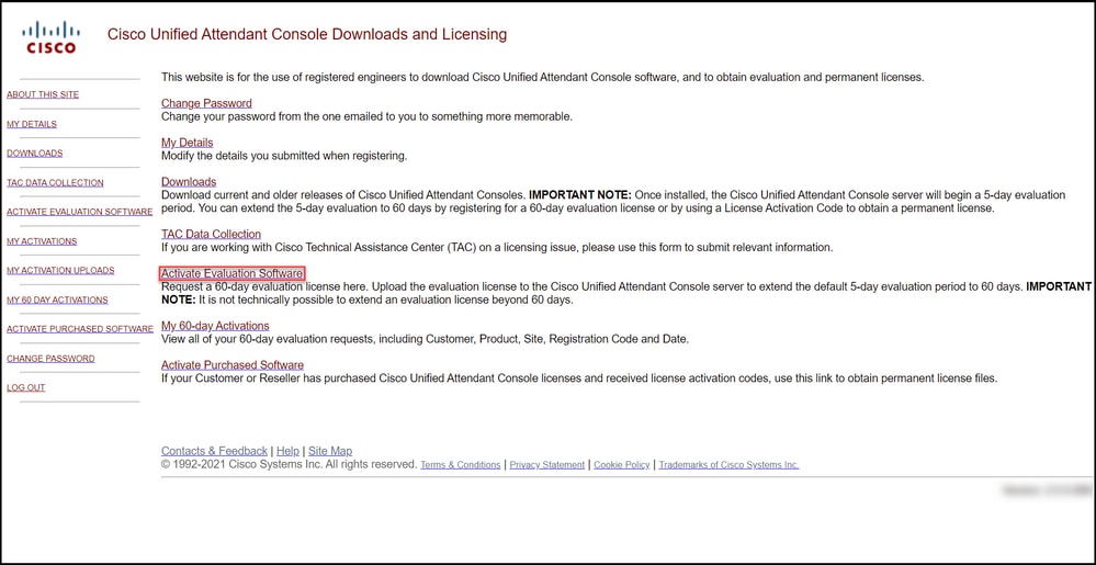 Generating a Demo or Evaluation License for CUAC - Activate Evaluation Software