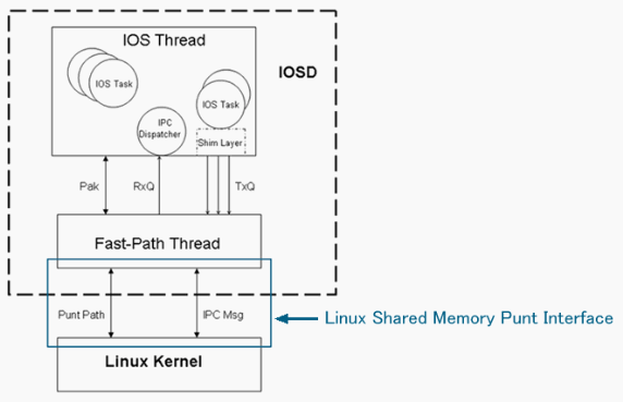 Posizione dell'interfaccia LSMPI (Linux Shared Memory Punt Interface)