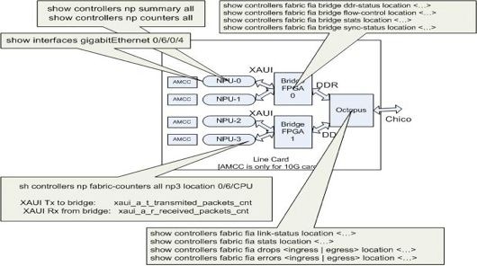 NP and fabric troubleshooting commands