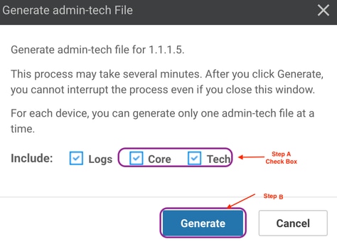 Een admin-tech genereren