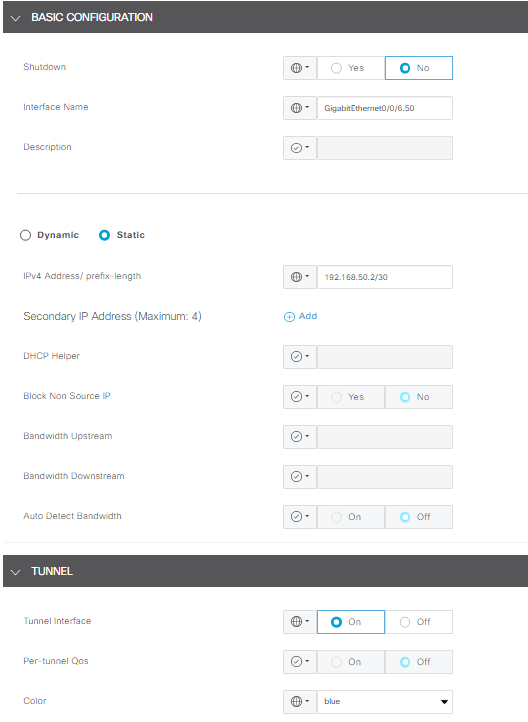 Configuration sur cEdge-01