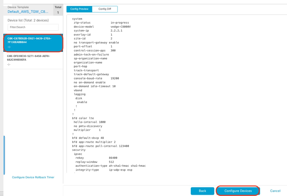 Configure Devicesをクリックします