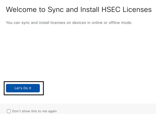 Welcome to Sync and Install HSEC Licenses