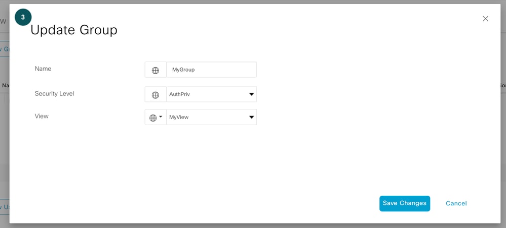 Configure SNMP Group