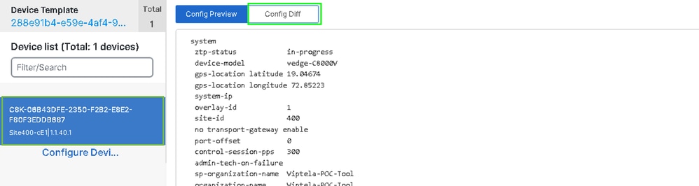 Selecteer Config differentiaal