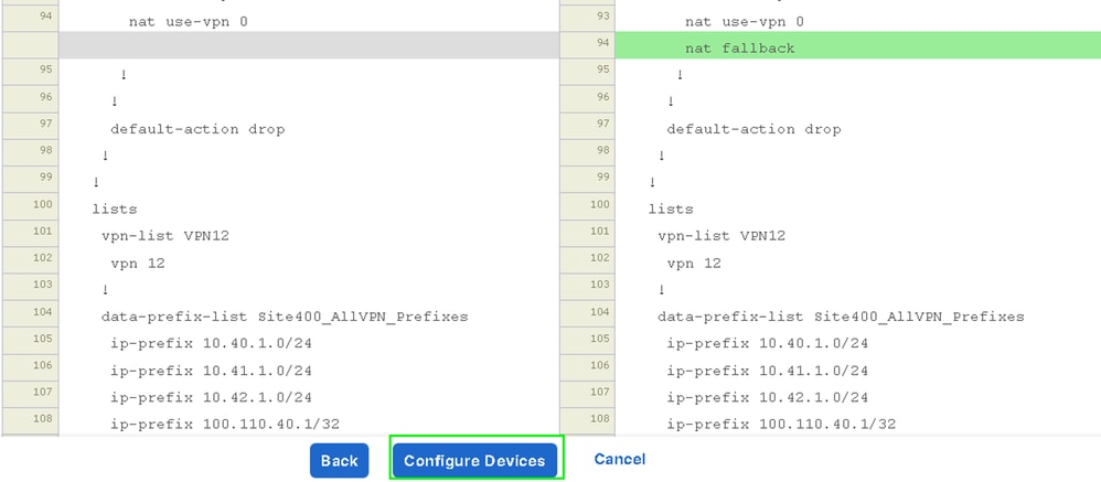 Configure Devices to Validate를 선택합니다.