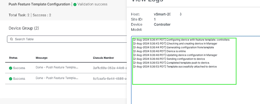 Validering geslaagd