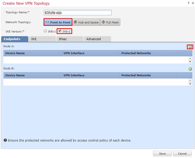 Cisco Firepower VPN Configuration - Define VPN topology - Enter topology name