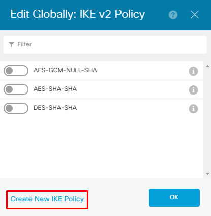 Create New Internet Key Exchange Policy