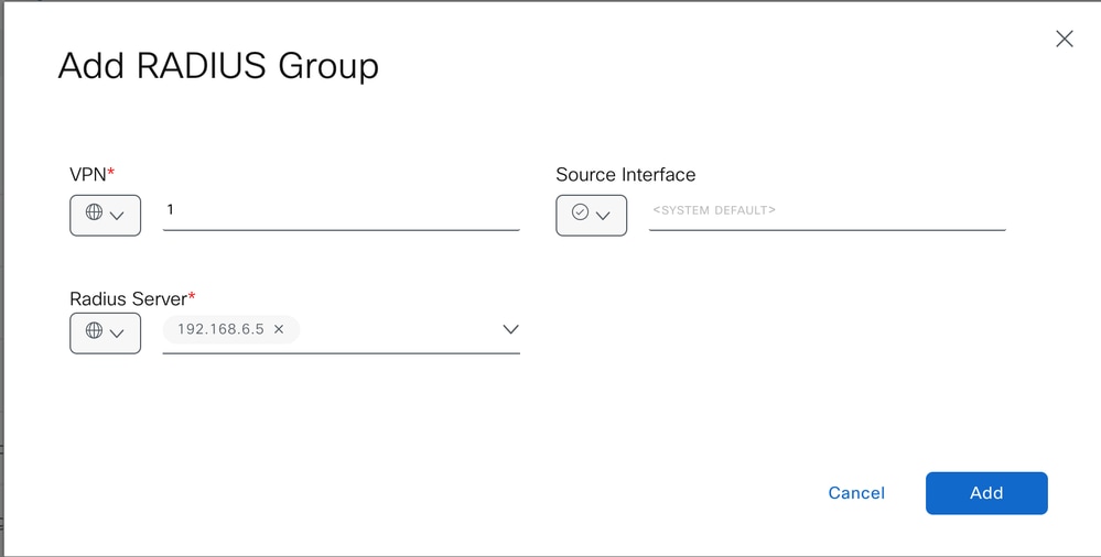 Add Radius Group