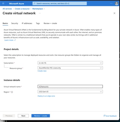 Create Virtual Network