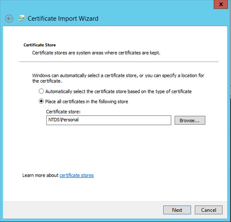 Certificate Import Wizard