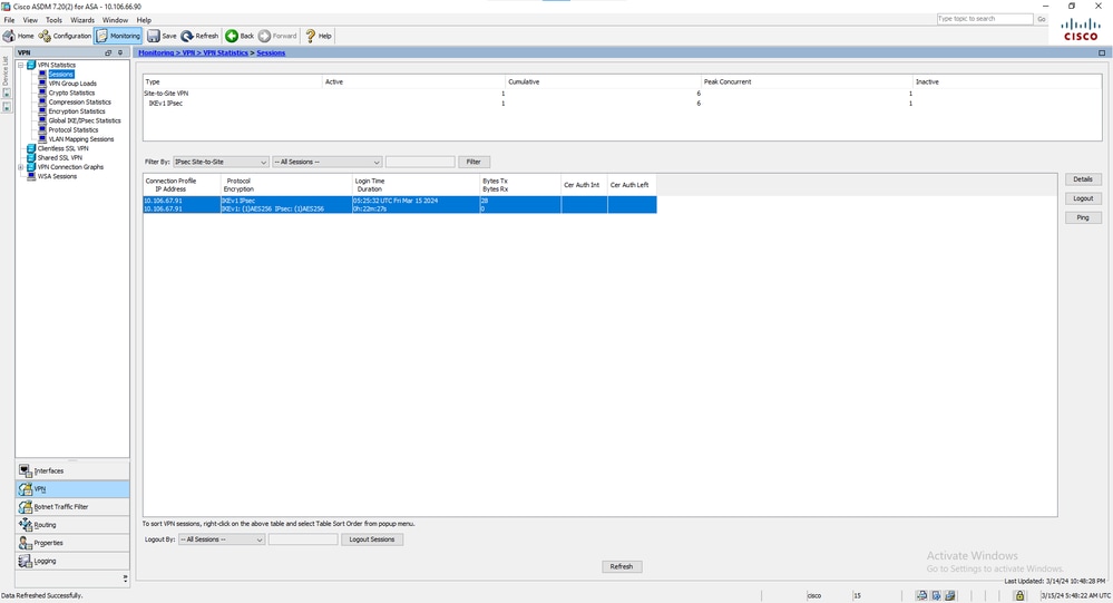 VPN Monitoring Window