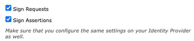 Sign Requests and Sign Assertions