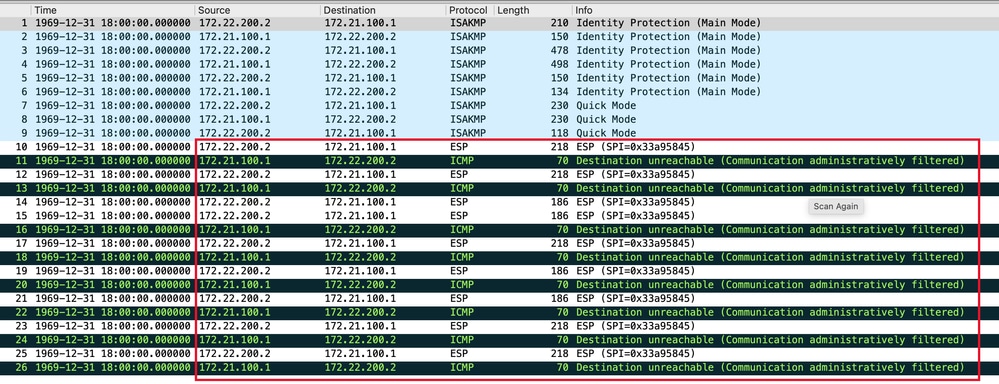 Capturer la sortie sur Wireshark