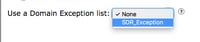 Domain Exception List Allows per Policy Action