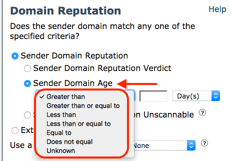 Sender Domain Age