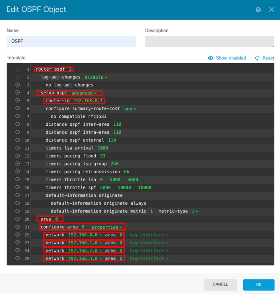 Smart CLI Configuration for OSPF