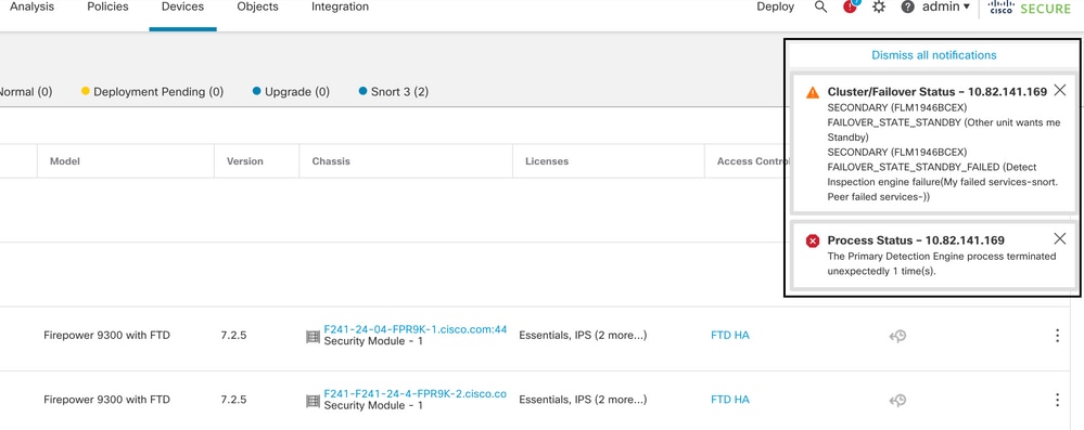 Failover with Snort Traceback