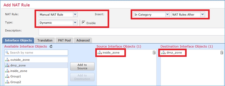 Configure the Rule per Task Requirements for Manual NAT Rule