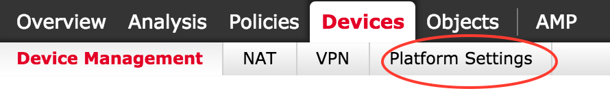 Navigate to Platform Settings to configure logging related configurations