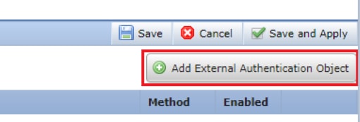 Agregar un objeto de autenticación externa en Cisco FMC y FTD