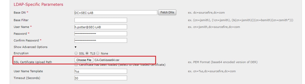 CA-certificaat uploaden voor verificatie van servercertificaat in Cisco FMC