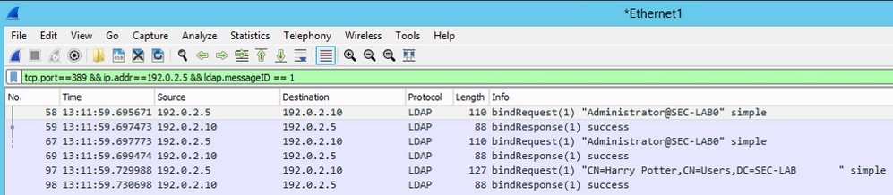 Voce di accesso utente nella GUI Web dopo l'autenticazione LDAP in Cisco FMC e FTD