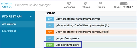 Seleziona SNMP