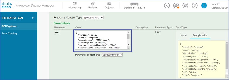 Copiar los datos JSON modificados en la sección Body