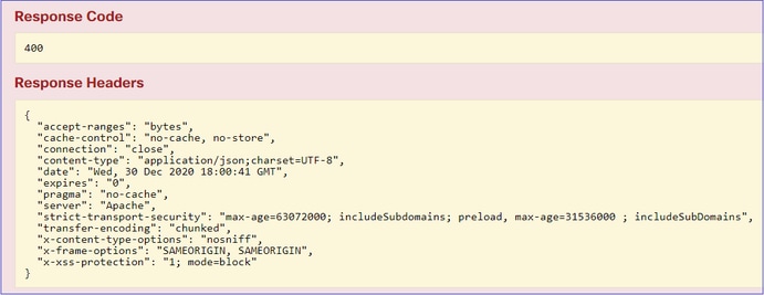 Response Code and Response Headers