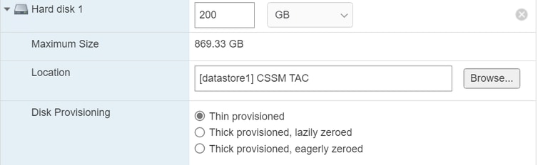 Configuration of disk