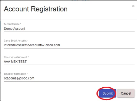 Account registration