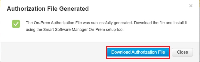 Downloading authorization file