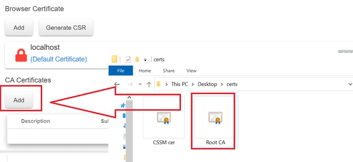 Uploading Root CA