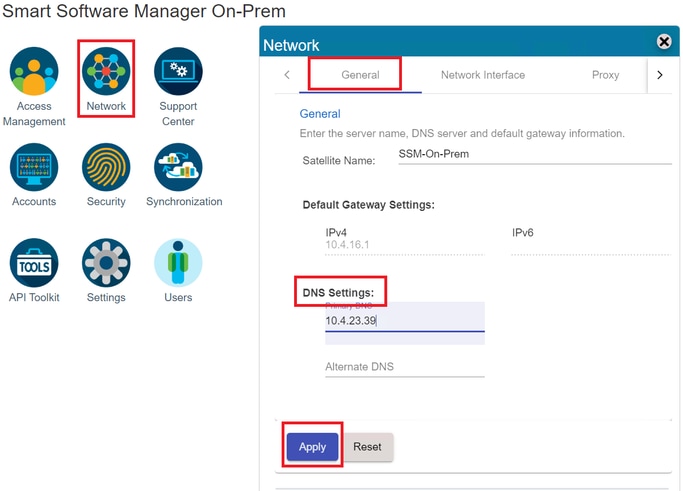 Configurações DNS