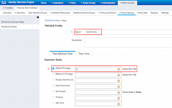 Configure TACACS Profile